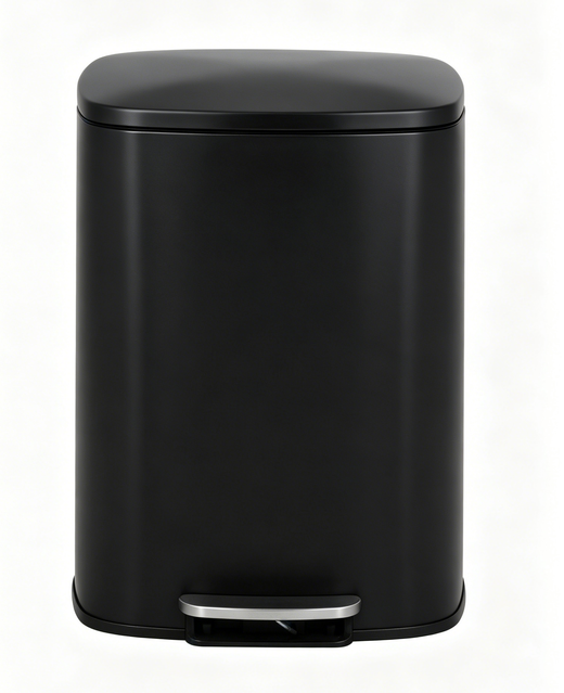 Nyxi 50L Stainless Steel Pedal Bin with Soft-Close Lid ,Fingerprint Resistant - Black