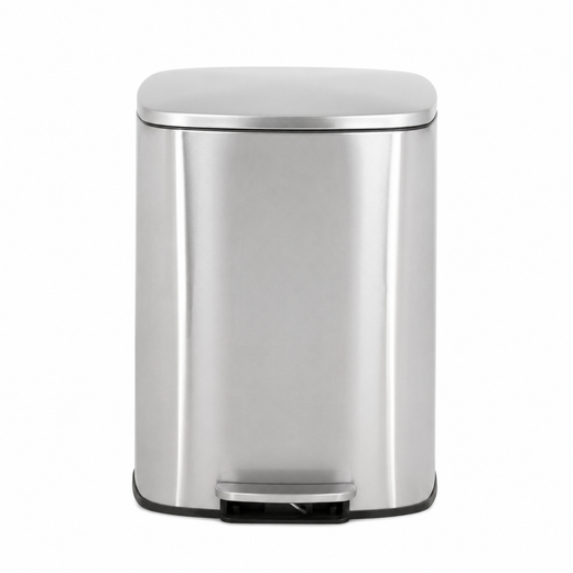 Nyxi 50L Stainless Steel Pedal Bin with Soft-Close Lid ,Fingerprint Resistant - Silver