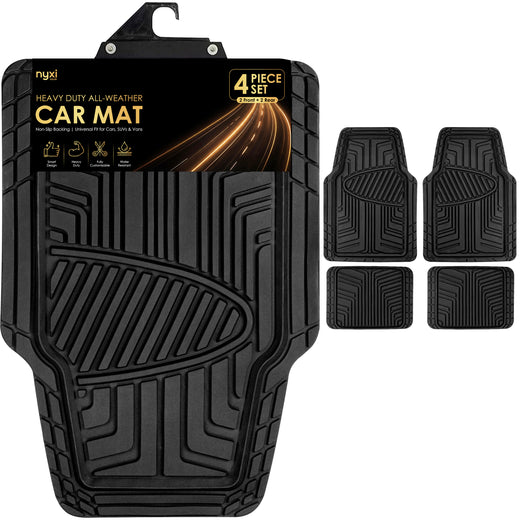 Nyxi Universal Heavy Duty Rubber Car mat (4 Piece)