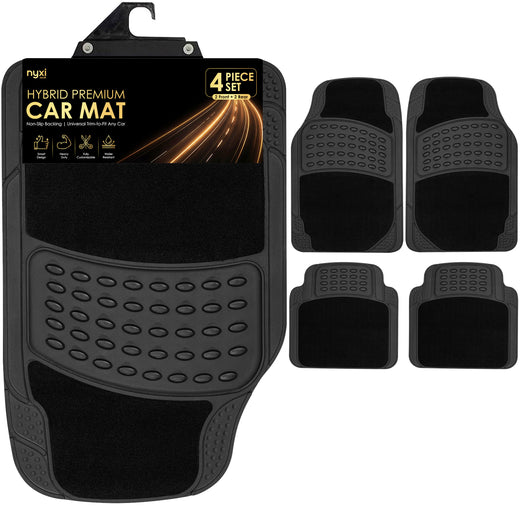 Nyxi Universal Flex Rubber Car Mat (4 Piece)