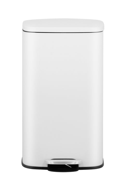 Nyxi 30L Stainless Steel Pedal Bin with Soft-Close Lid, Fingerprint Resistant - White
