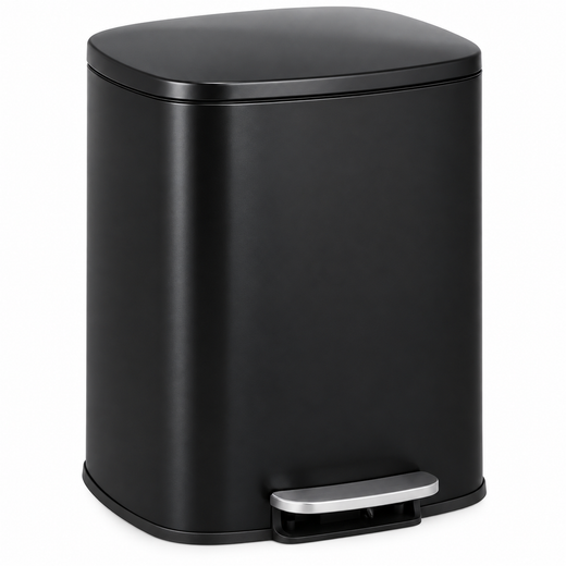 Nyxi 30L Stainless Steel Pedal Bin with Soft-Close Lid, Fingerprint Resistant - Black