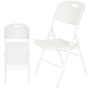 Premium Folding Chair – All-White Waterproof Design with Built-in Drain – Foldable Outdoor & Indoor Seat