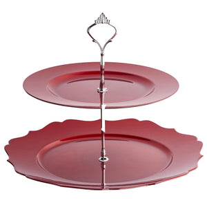 2 Tier Cake Stand (Rose Gold Red)