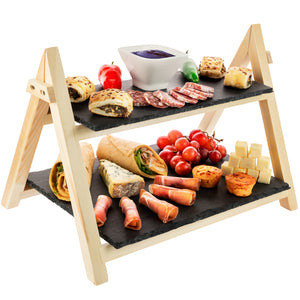 2 Tier Slate Rack Cake Stand