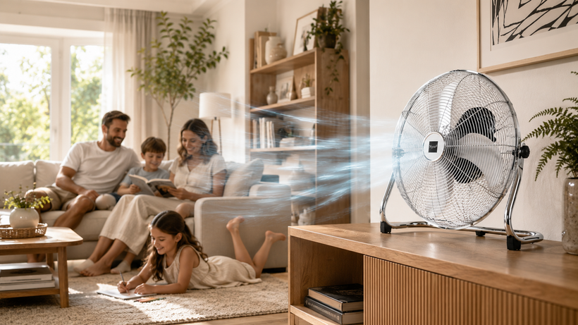 Stay Cool Anywhere with the Nyxi 16-Inch Heavy Duty Metal Fan
