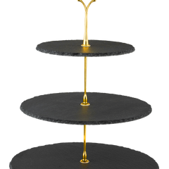 Nyxi 3 Tier Natural Slate Cake Stand