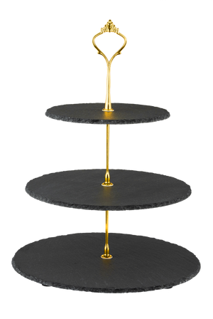 Nyxi 3 Tier Natural Slate Cake Stand