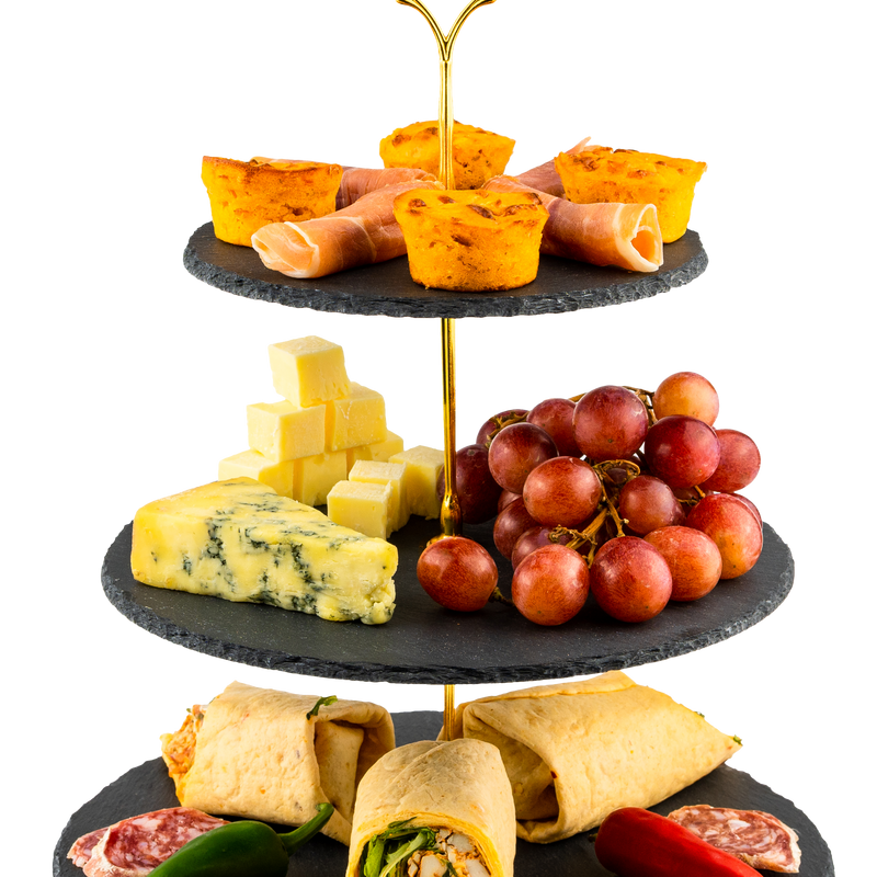 Nyxi 3 Tier Natural Slate Cake Stand