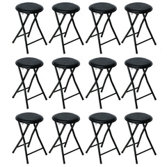 Nyxi Round Folding Stool Chair (Black)