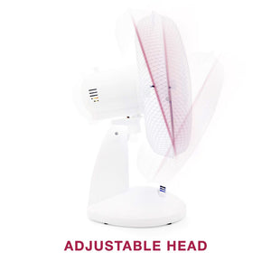12" Fan Oscalating Desk 3-Speed Air Cooling Adjustable
