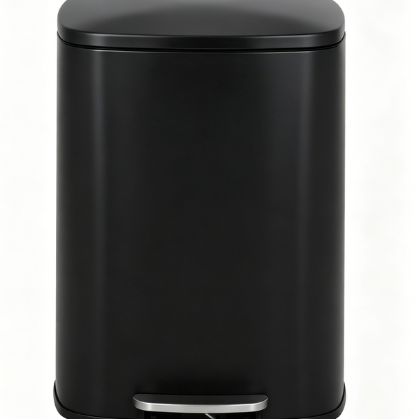 Nyxi 50L Stainless Steel Pedal Bin with Soft-Close Lid ,Fingerprint Resistant - Black