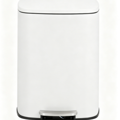 Nyxi 50L Stainless Steel Pedal Bin with Soft-Close Lid ,Fingerprint Resistant - White