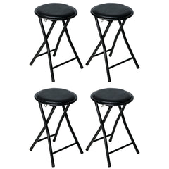 Nyxi Round Folding Stool Chair (Black)