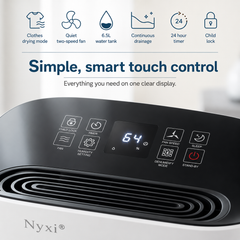 Nyxi 20L Dehumidifier with WiFi App and Voice Control