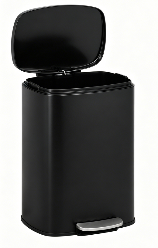 Nyxi 30L Stainless Steel Pedal Bin with Soft-Close Lid, Fingerprint Resistant - Black