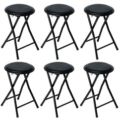 Nyxi Round Folding Stool Chair (Black)