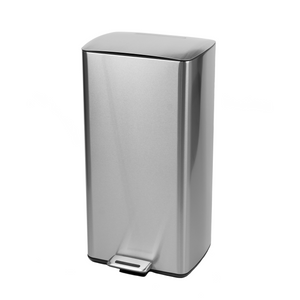 30L Pedal Bin Soft-Close Lid Stainless Steel Durable Design for Home & Office