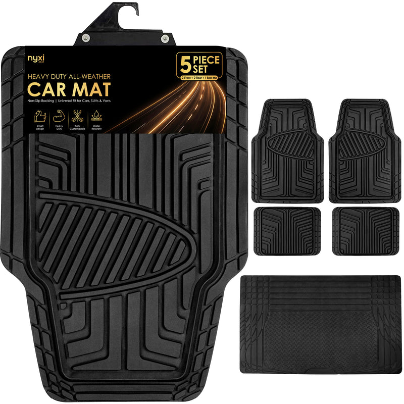 Nyxi Universal Heavy Duty Rubber Car mat (4 Piece)