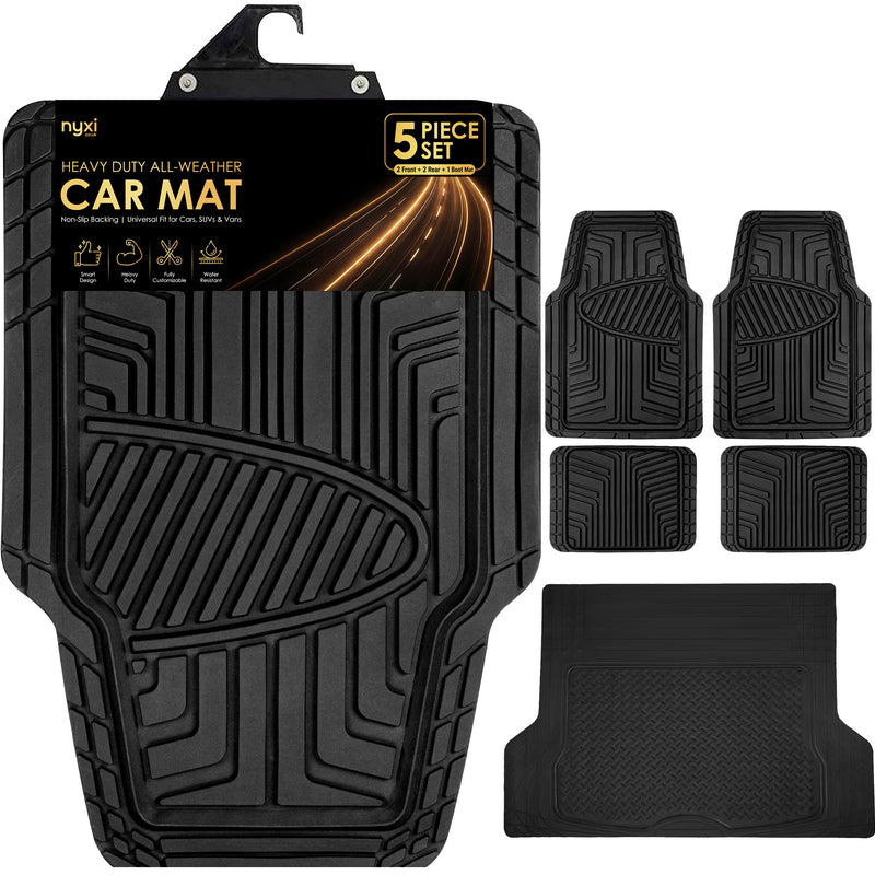 Nyxi Universal Heavy Duty Rubber Car mat (4 Piece)