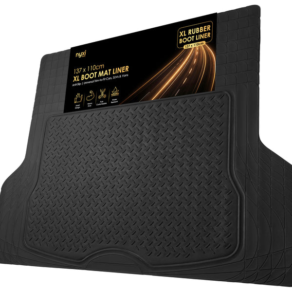 Nyxi Rubber Car Boot Mat Liner (137cm X 110cm)