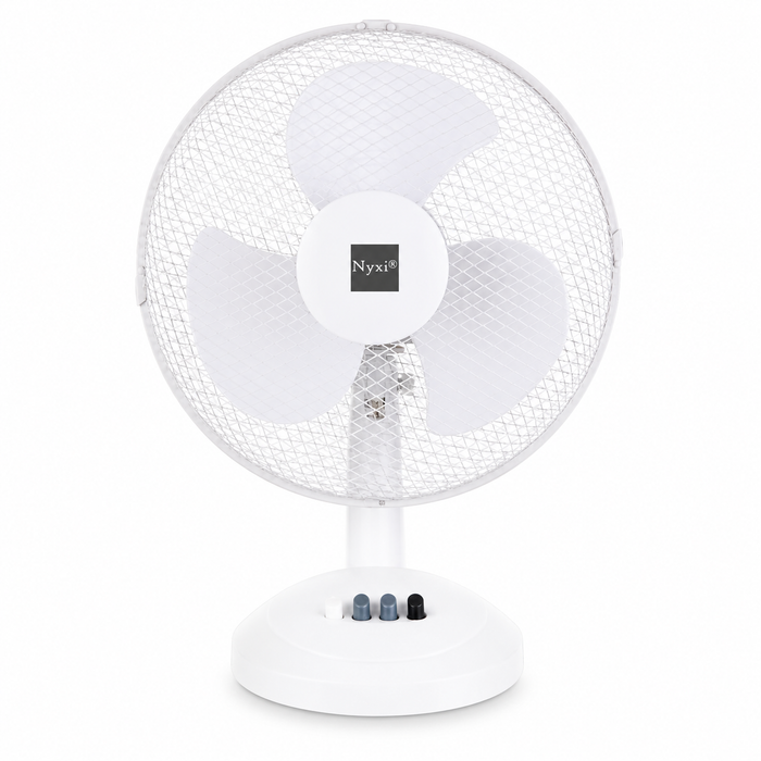 Nyxi 12" Fan Oscalating Desk 3-Speed Air Cooling Adjustable