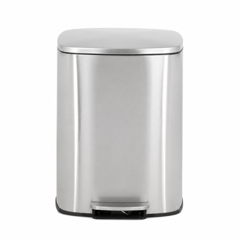 Nyxi 50L Stainless Steel Pedal Bin with Soft-Close Lid ,Fingerprint Resistant - Silver