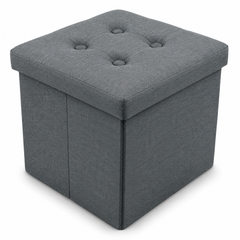 Nyxi Fabrico Ottoman Storage Box (Dark Grey) - 38 * 38 * 38cm