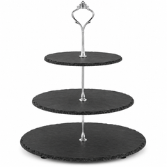 Nyxi 3 Tier Natural Slate Cake Stand