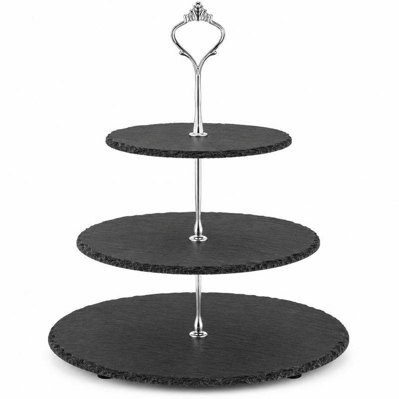 Nyxi 3 Tier Natural Slate Cake Stand