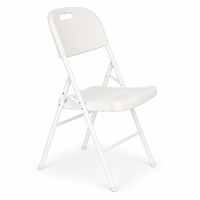 Nyxi Premium Folding Chair – All-White Waterproof Design with Built-in Drain – Foldable Outdoor & Indoor Seat