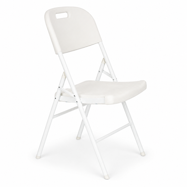 Nyxi Premium Folding Chair – All-White Waterproof Design with Built-in Drain – Foldable Outdoor & Indoor Seat