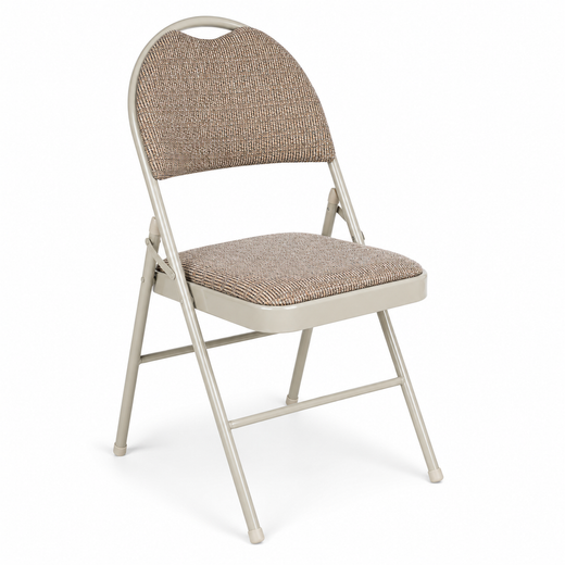 Nyxi Premium Folding Chair Fabric Padded (Cream Fabric)