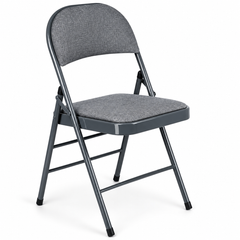 Nyxi Fabrico Folding Chair Fabric Padded (Dark Grey)
