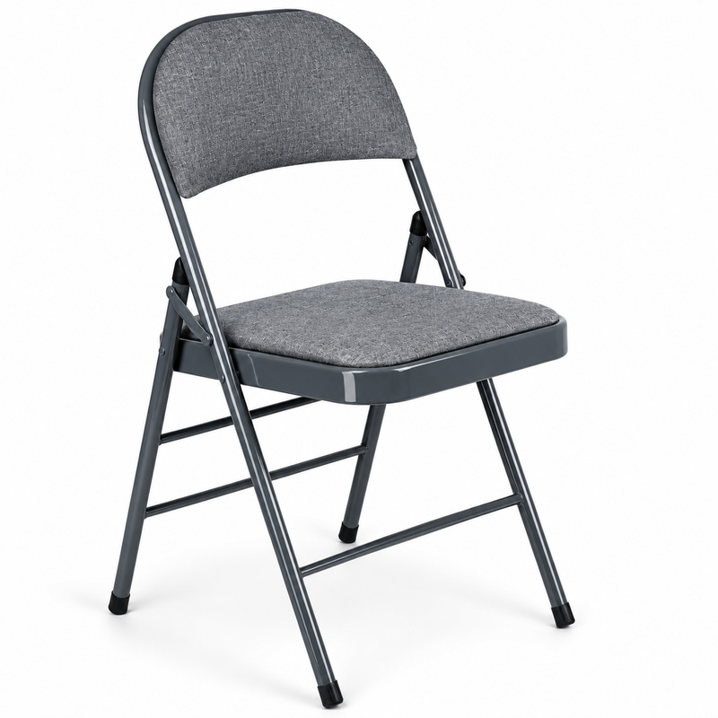 Nyxi Fabrico Folding Chair Fabric Padded (Dark Grey)