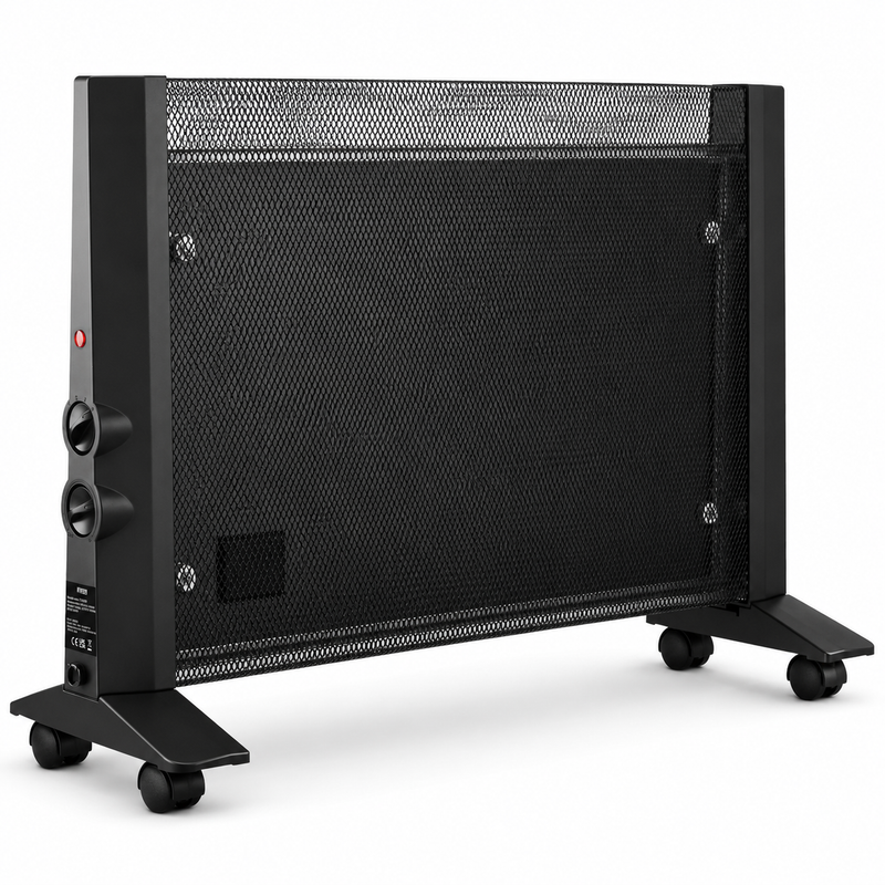 Nyxi Mica Panel Electric Heater 2000W 3 Heat Settings (Black)
