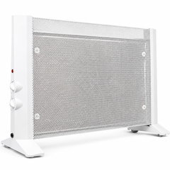 Nyxi Mica Panel Electric Heater 2000W Free Standing 3 Heat Settings (White)