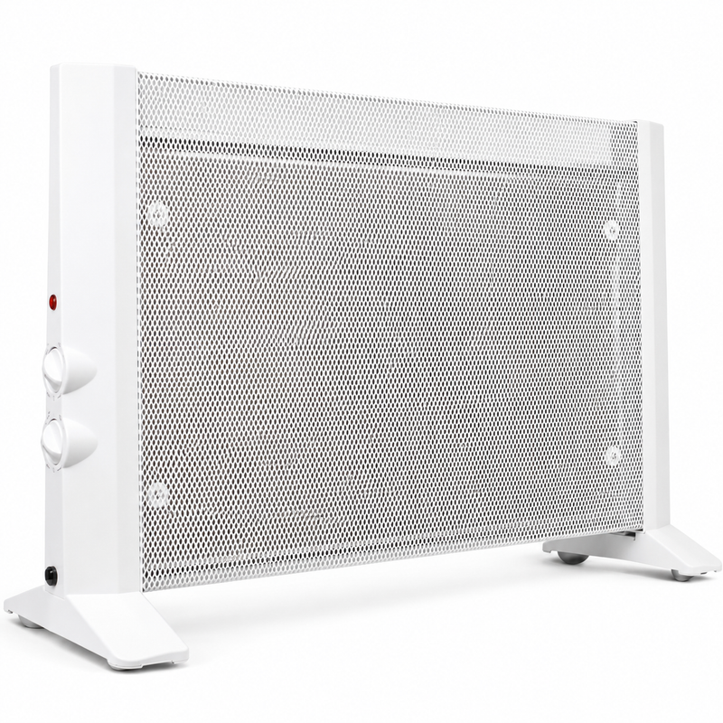 Nyxi Mica Panel Electric Heater 2000W Free Standing 3 Heat Settings (White)