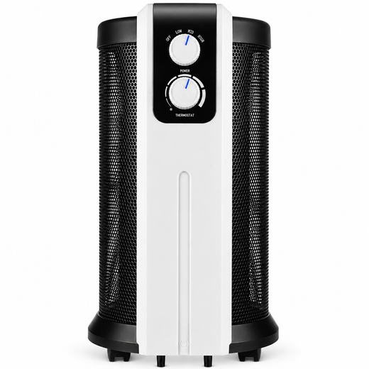 Nyxi Cylindrical Mica Electric Heater 2200W 360° Surround Heating 3 Heat Settings
