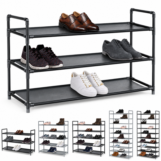 3 Tier Multipurpose Shoe Rack Stand - Grey