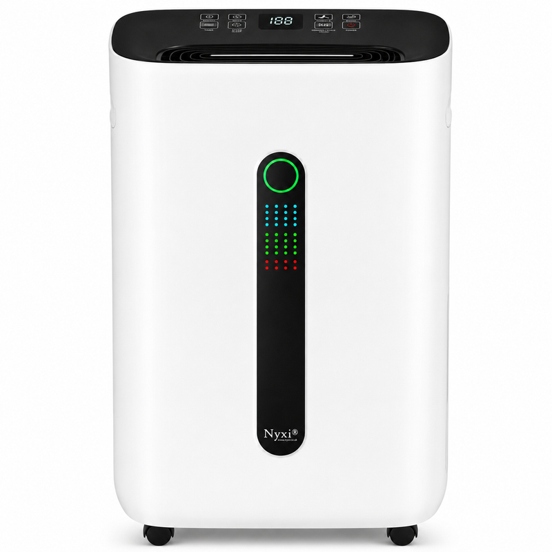 Nyxi 20L Per Day Dehumidifier with Digital Humidity Sensor, XL 6.5L Water Tank