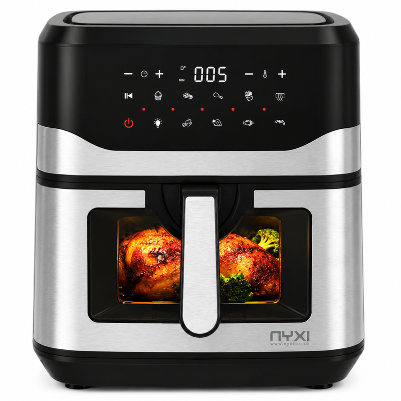 Nyxi Air Fryer 9.2L with Digital Display 9 Preset Cooking Modes Single Basket