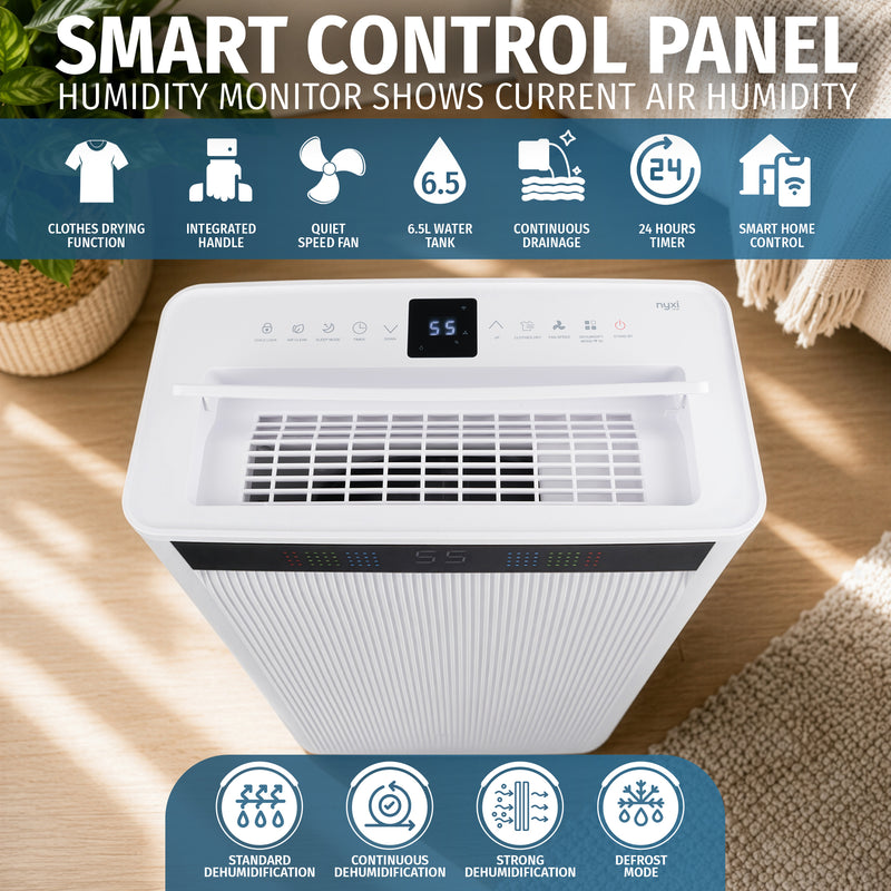 Nyxi 30L Dehumidifier with WiFi App and Voice Control