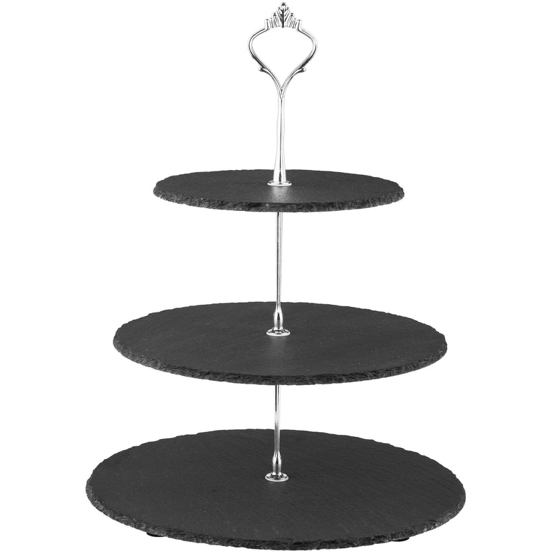 Nyxi 3 Tier Natural Slate Cake Stand