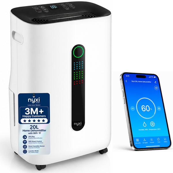 Nyxi 20L Dehumidifier with WiFi App and Voice Control