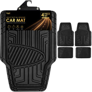Nyxi Universal Heavy Duty Rubber Car mat (4 Piece)