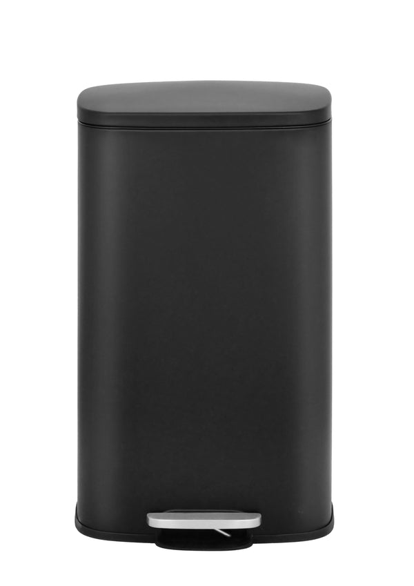 Nyxi 30L Stainless Steel Pedal Bin with Soft-Close Lid, Fingerprint Resistant - Black