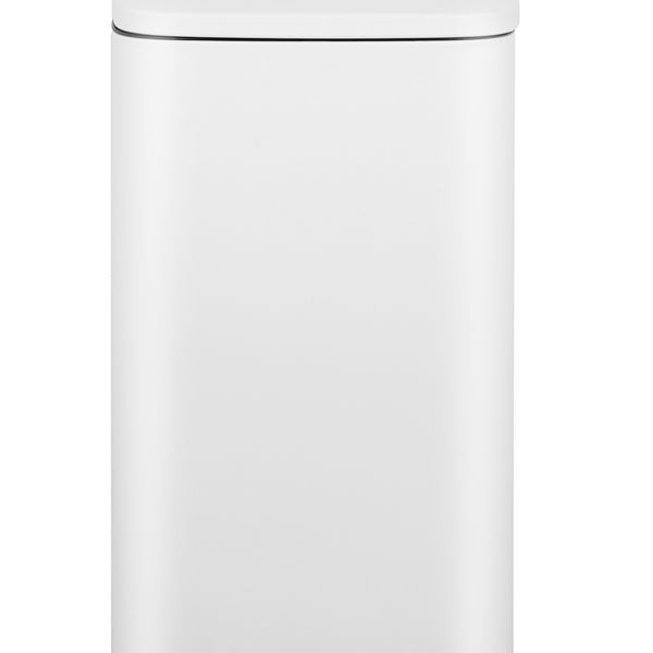Nyxi 30L Stainless Steel Pedal Bin with Soft-Close Lid, Fingerprint Resistant - White