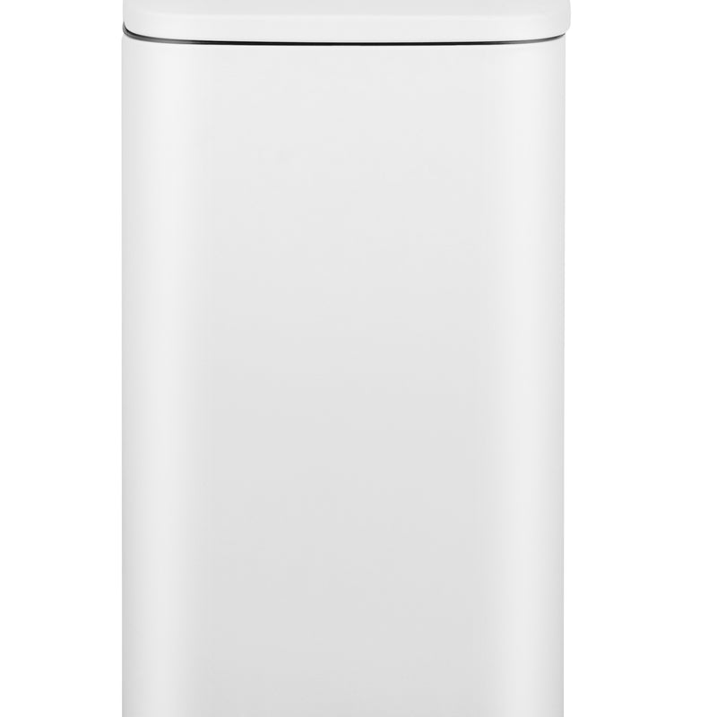 Nyxi 30L Stainless Steel Pedal Bin with Soft-Close Lid, Fingerprint Resistant - White