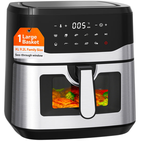 Nyxi Air Fryer 9.2L with Digital Display 9 Preset Cooking Modes Single Basket
